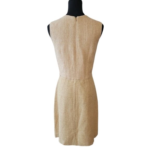 Vintage Tocca Sleeveless 100% Silk Tweed Dress Size 8 - Picture 4 of 5